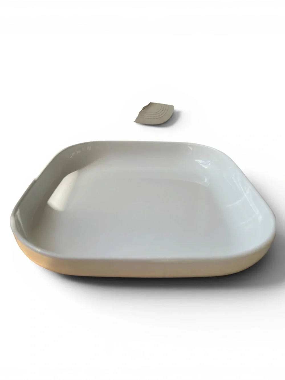 IKea Square White Feldsbar Porcelain oven to table Dish Oven & Micro safe